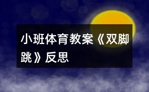 小班体育教案《双脚跳》反思